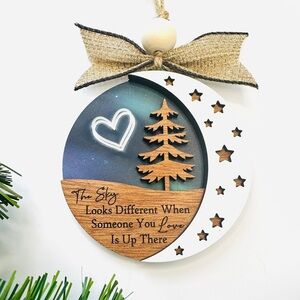 The Sky Looks Different Christmas Ornament, Memorial Gift for Friend